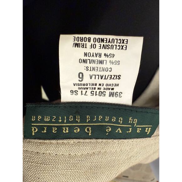 Harve Benard Women’s 6 Beige Linen Blend Jacket - Picture 5 of 5